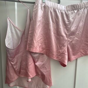 Victoria’s Secret Satin Light Pink Ombré Pajama set